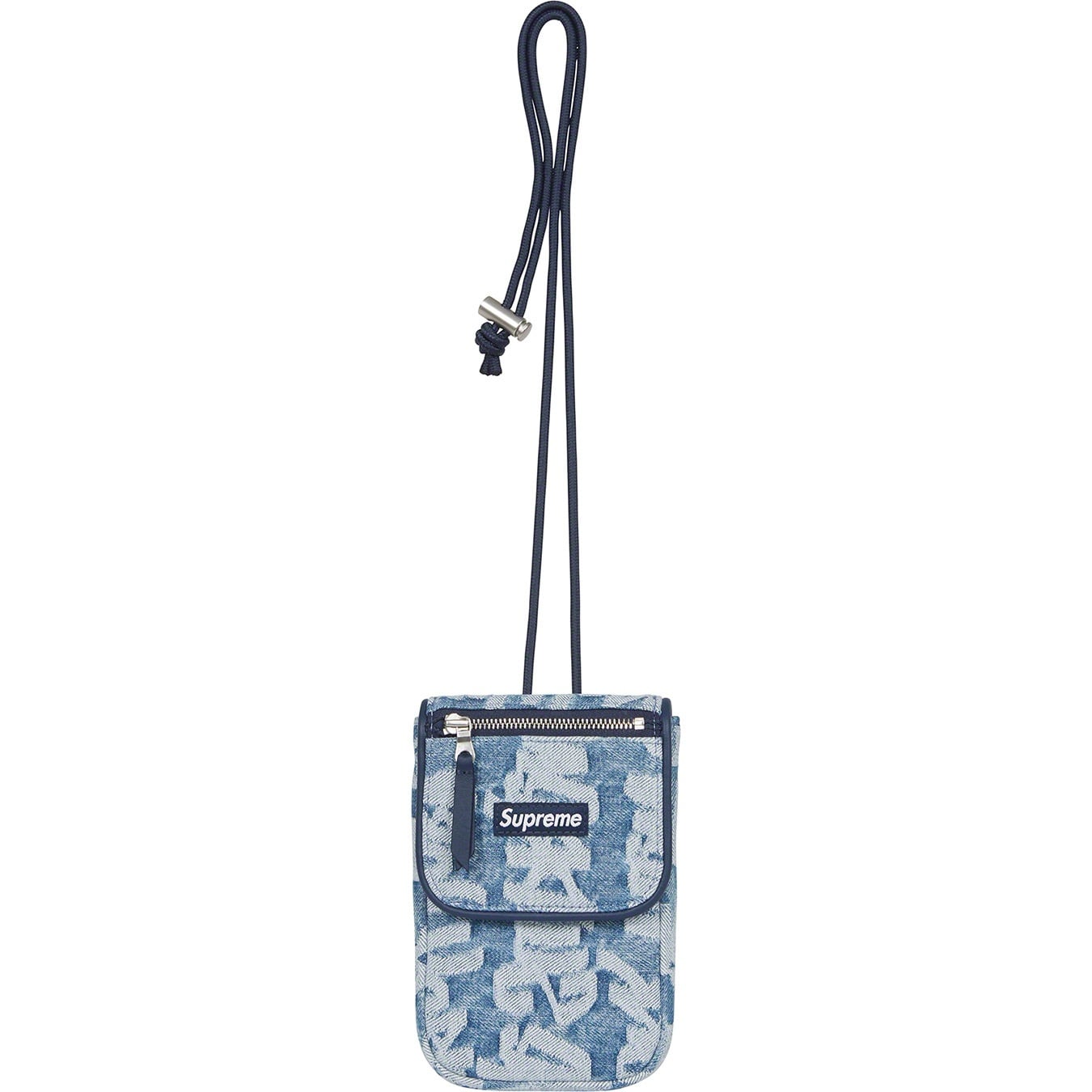 Fat Tip Jacquard Denim Neck Pouch view 5
